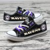 Baltimore Ravens Limited Print NFL Students Low Top Canvas Shoes Sport Sneakers 2