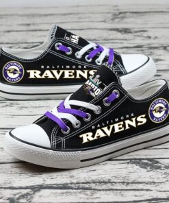 Baltimore Ravens Low Top Canvas Sport Sneakers Shoes For Men Women Fans