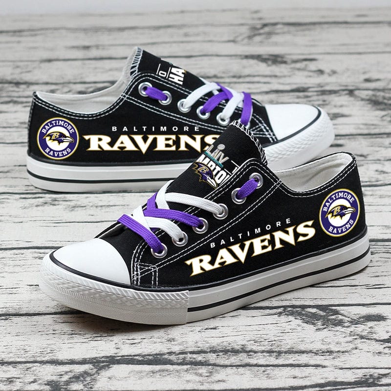 Baltimore Ravens Low Top Canvas Sport Sneakers Shoes For Men Women Fans
