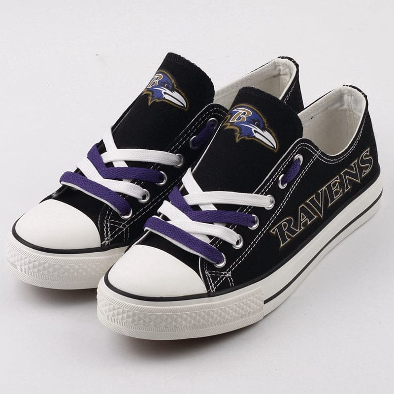 Baltimore Ravens Low Top Canvas Sport Sneakers Shoes For Men Women Fans - Image 4