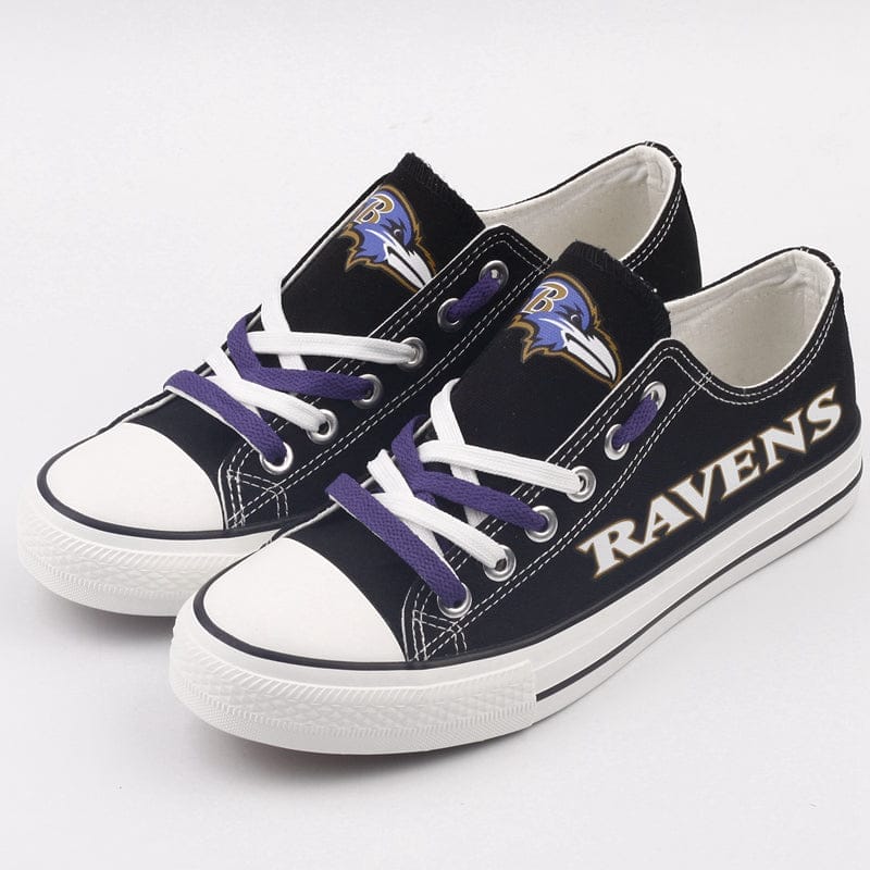 Baltimore Ravens Low Top Canvas Sport Sneakers Shoes For Men Women Fans - Image 3