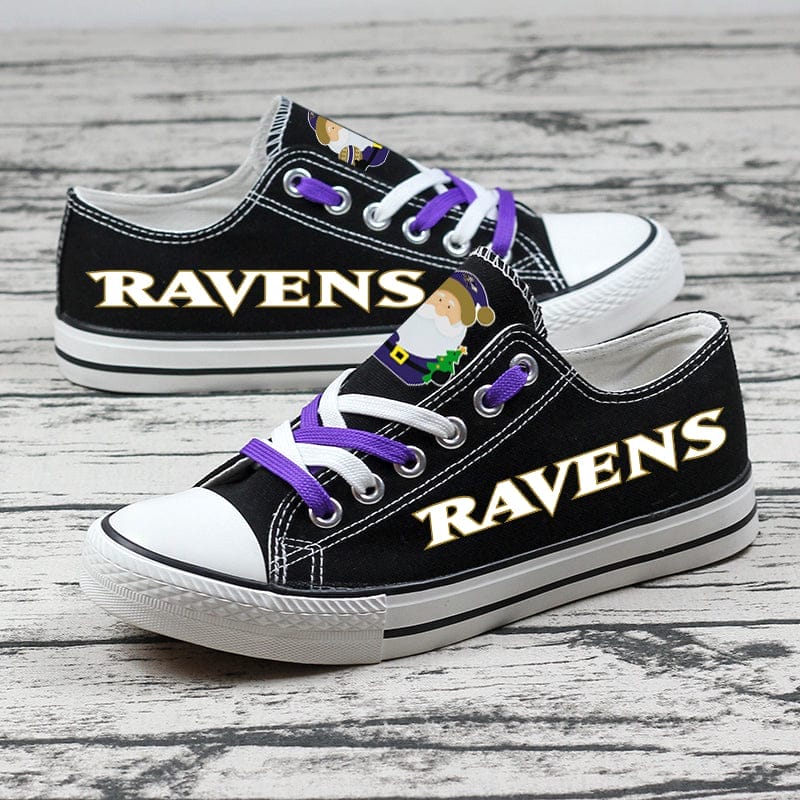 Baltimore Ravens Low Top Canvas Sport Sneakers Shoes For Men Women Fans - Image 5