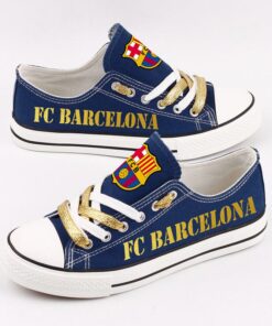 Barcelona Low Top Canvas Sport Sneakers Shoes For Men Women Fans