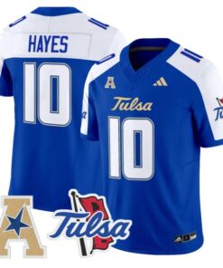 Baylor Hayes Jersey #10 Tulsa Golden Hurricane 2025 Vapor Stitched Royal Alter