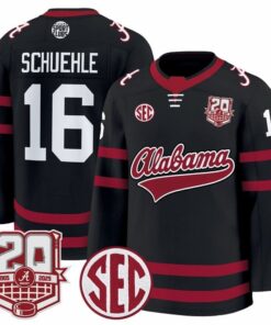Baz Schuehle Jersey #16  Alabama Crimson Tide 2025-26 Premium 20th Anniversary Patch Stitched