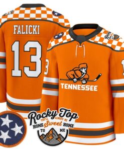 Ben Falicki Jersey 13 Tennessee Volunteers 2025 26 Premium Stitched Orange