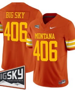 Alternative view of Big Sky Jersey #406 Montana Grizzlies 1995 Throwback Vapor Stitched