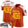 Big Sky Jersey 406 Montana Grizzlies 1995 Throwback Vapor Stitched Orange Alter
