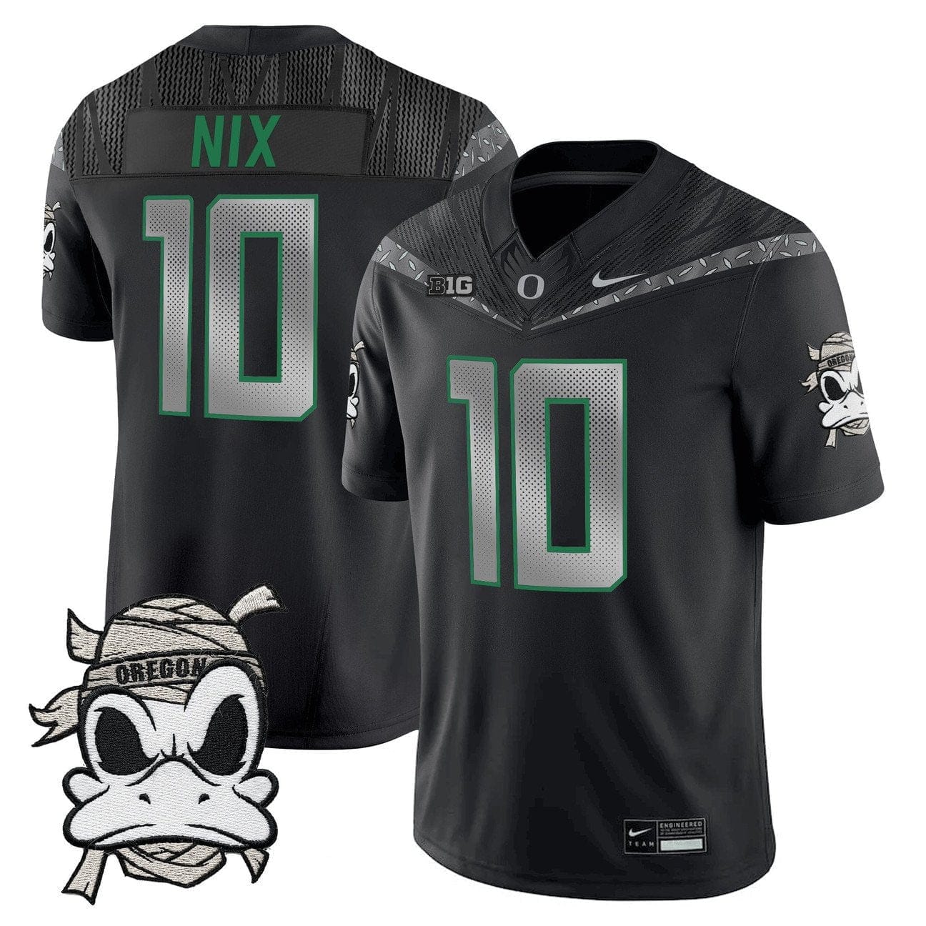 Bo Nix Jersey #10 Oregon Ducks 2025 Mummy Duck Vapor Limited Stitched
