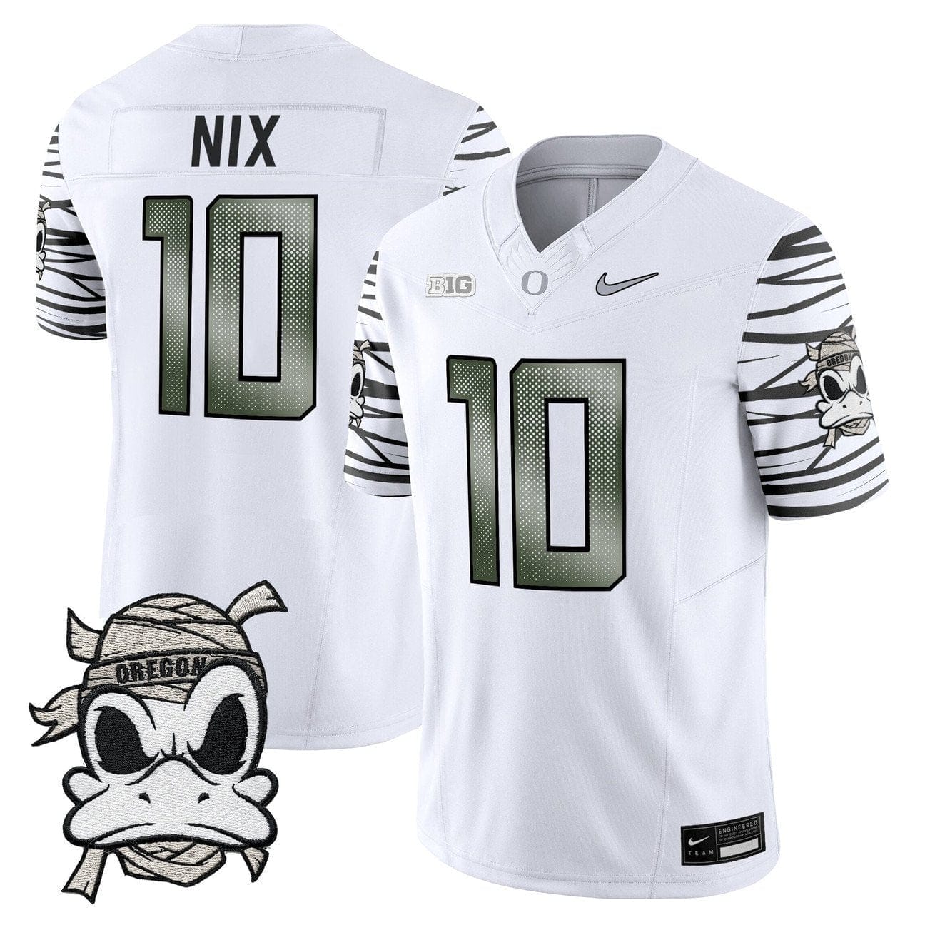 Bo Nix Jersey #10 Oregon Ducks 2025 Mummy Duck Vapor Limited Stitched - Image 5