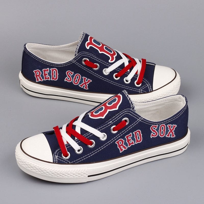 Boston Red Sox Limited Print Low Top Canvas Shoes Sport Sneakers For Men Women Fans - Image 2