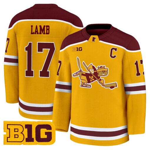 Brody Lamb Jersey #17 Minnesota Golden Gophers 2025-26 Premium Stitched