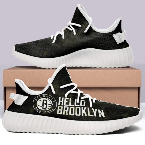Brooklyn Nets NBA 350v Yeezy Sneakers For Men Women Fans - Image 2