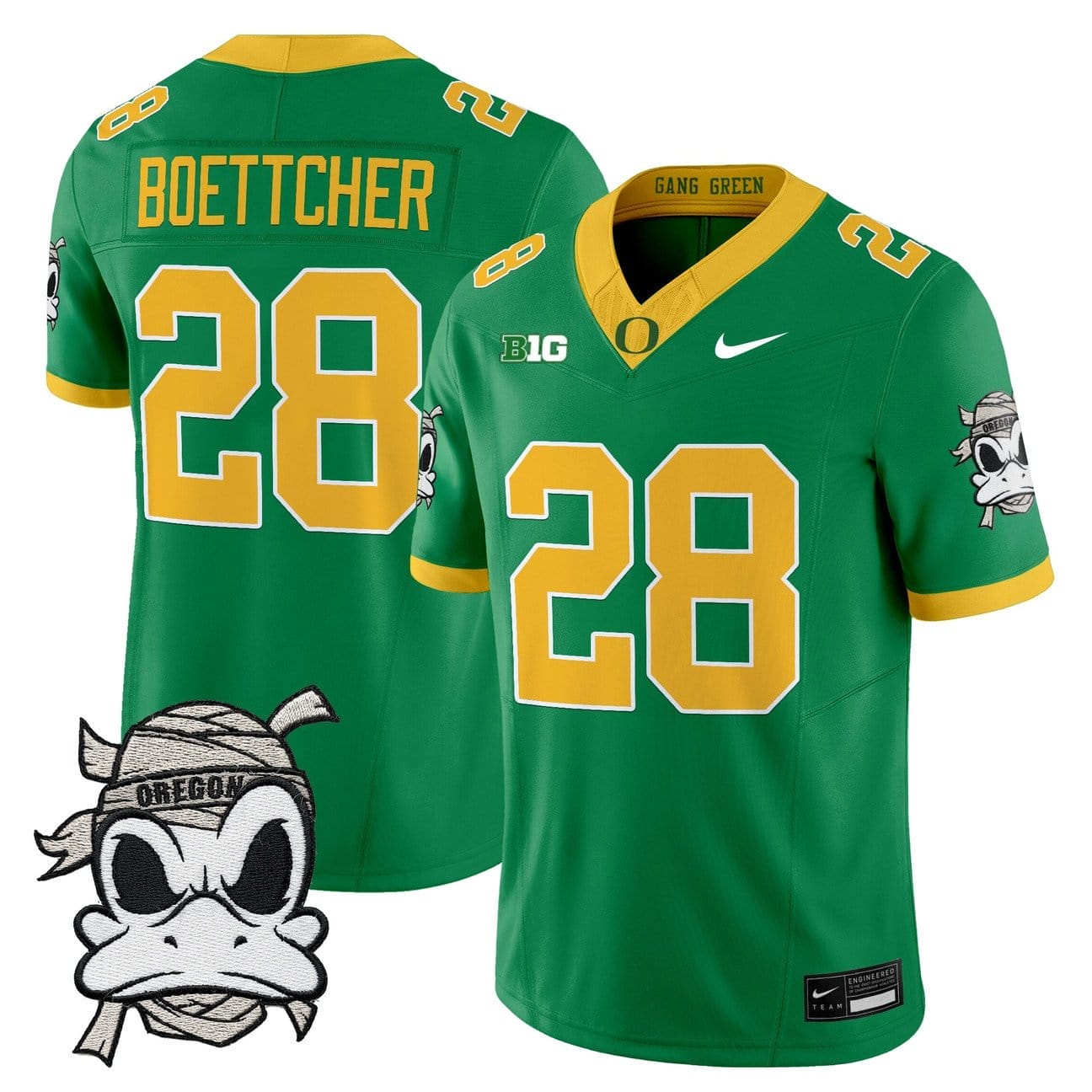 Bryce Boettcher Jersey #28 Oregon Ducks 2025 Mummy Duck Vapor Limited Stitched - Image 3
