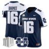 BrysonBarnesJersey 16UtahStateAggies2025VaporLimitedStitchedNavyAlter