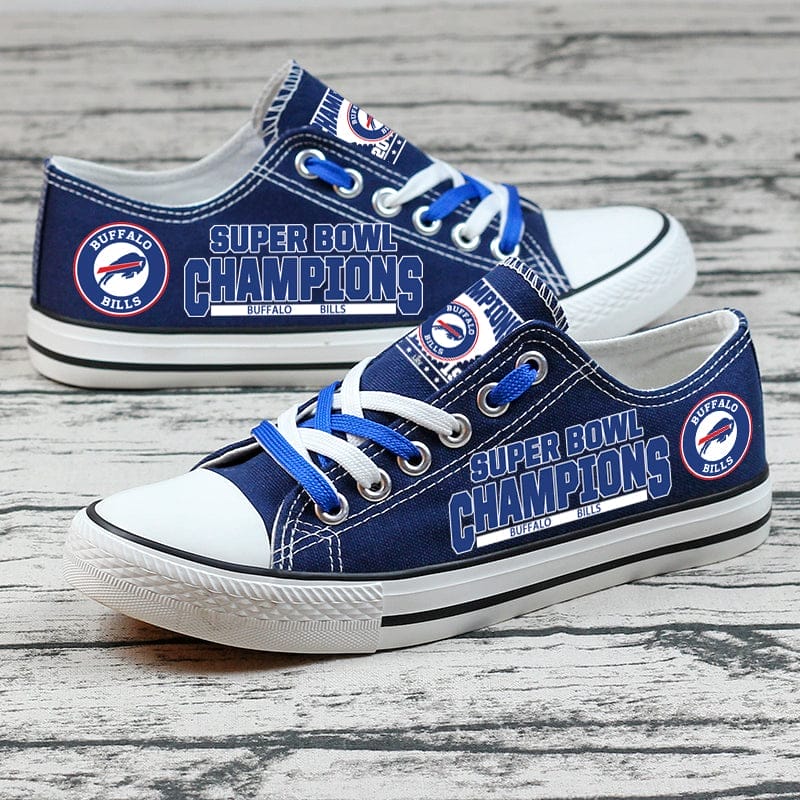 Buffalo Bills Low Top Canvas Sport Sneakers Shoes For Men Women Fans 2 Buffalo Bills Low Top Canvas Sport Sneakers Shoes For Men Women Fans - Image 2