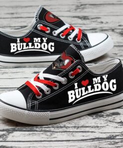 Bulldog Canvas Sneakers Shoes For Men Women Fans