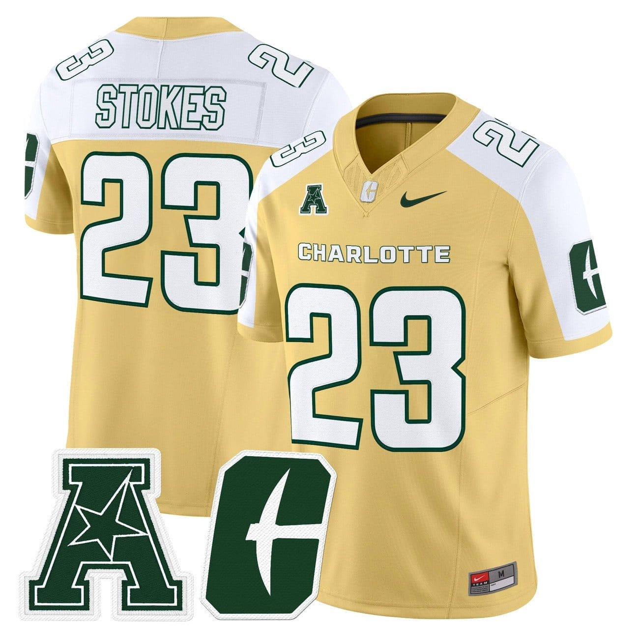 CJ Stokes Jersey #23 Charlotte 49ers 2025 Vapor Limited Stitched 2 CJ Stokes Jersey #23 Charlotte 49ers 2025 Vapor Limited Stitched - Image 2
