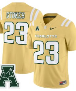 CJ Stokes Jersey #23 Charlotte 49ers 2025 Vapor Limited Stitched 7 CJ Stokes Jersey 23 Charlotte 49ers 2025 Vapor Limited Stitched Gold ade23c26 b385 4e4a a59c a6412334b849