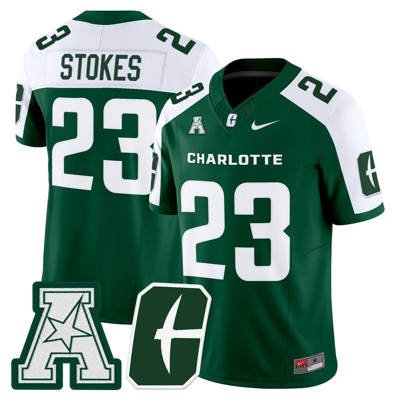 CJ Stokes Jersey #23 Charlotte 49ers 2025 Vapor Limited Stitched 4 CJ Stokes Jersey #23 Charlotte 49ers 2025 Vapor Limited Stitched - Image 4