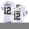 Caden Pinnick Jersey 12 UC Davis Aggies 2025 Lake Tahoe Patch Stitched White