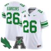 CalebHawkinsJersey 26NorthTexasMeanGreen2025VaporStitchedWhite
