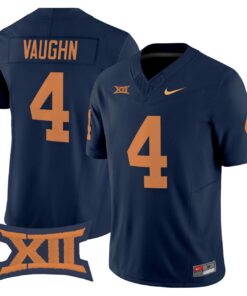 Cam Vaughn Jersey #4 West Virginia Mountaineers 1965 Throwback Vapor Stitched