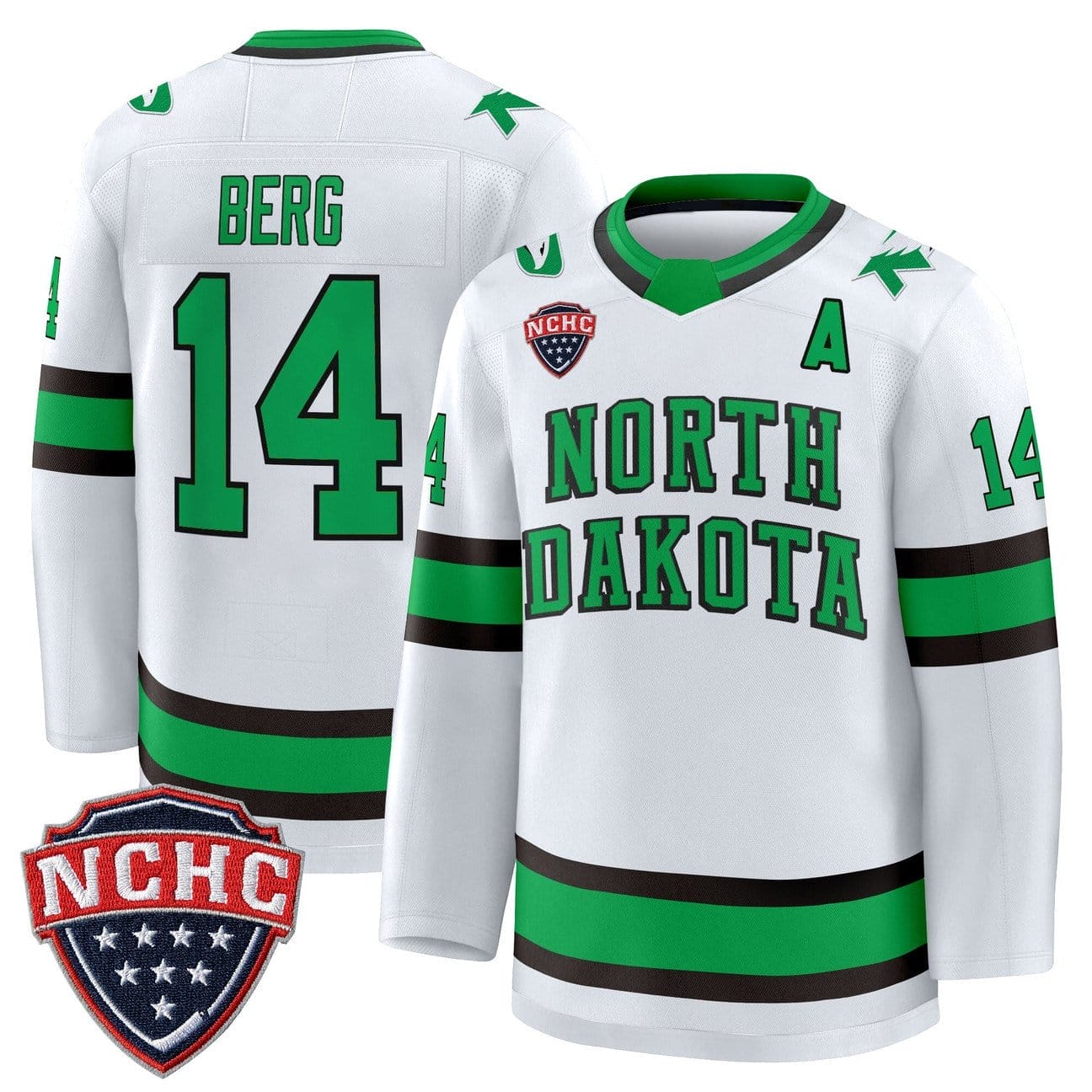 Cameron Berg Jersey #14 North Dakota Fighting Hawks 2025-26 Stitched 4 Cameron Berg Jersey #14 North Dakota Fighting Hawks 2025-26 Stitched - Image 4