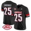 Cardinals Jersey 25 Louisville Cardinals 2025 Vapor Stitched Black