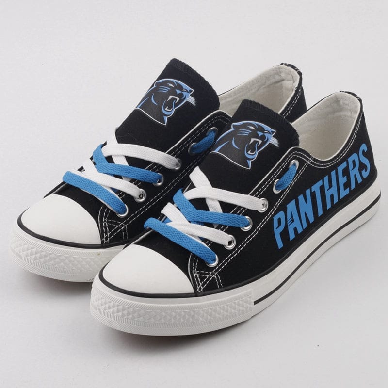 Carolina Panthers Low Top Canvas Sport Sneakers Shoes For Men Women Fans 2 Carolina Panthers Low Top Canvas Sport Sneakers Shoes For Men Women Fans - Image 2