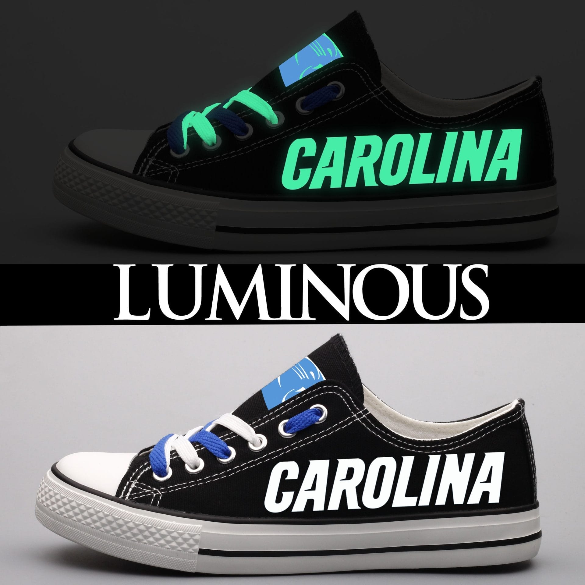 Carolina Panthers Low Top Canvas Sport Sneakers Shoes For Men Women Fans 3 Carolina Panthers Low Top Canvas Sport Sneakers Shoes For Men Women Fans - Image 3