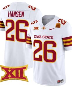 Carson Hansen Jersey #26 Iowa State Cyclones 2025 Limited Stitched White