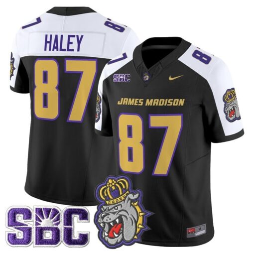 Charles Haley Jersey #87 James Madison Dukes 2025 Vapor Limited Stitched