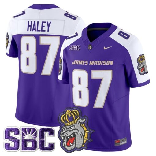 Charles Haley Jersey #87 James Madison Dukes 2025 Vapor Limited Stitched - Image 3