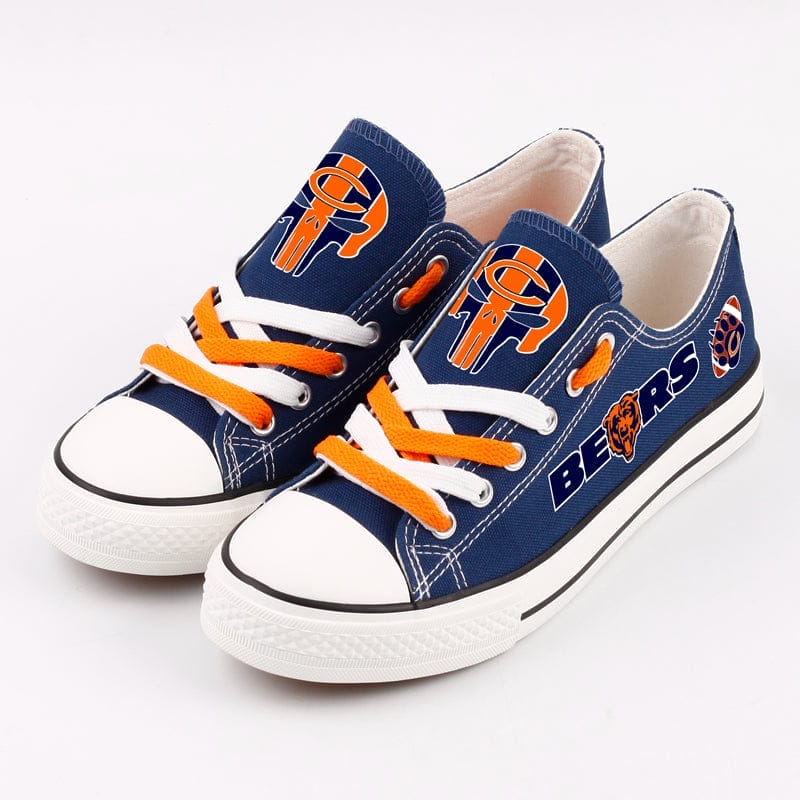 Chicago Bears Low Top Canvas Sport Sneakers Shoes For Men Women Fans 3 Chicago Bears Low Top Canvas Sport Sneakers Shoes For Men Women Fans - Image 3