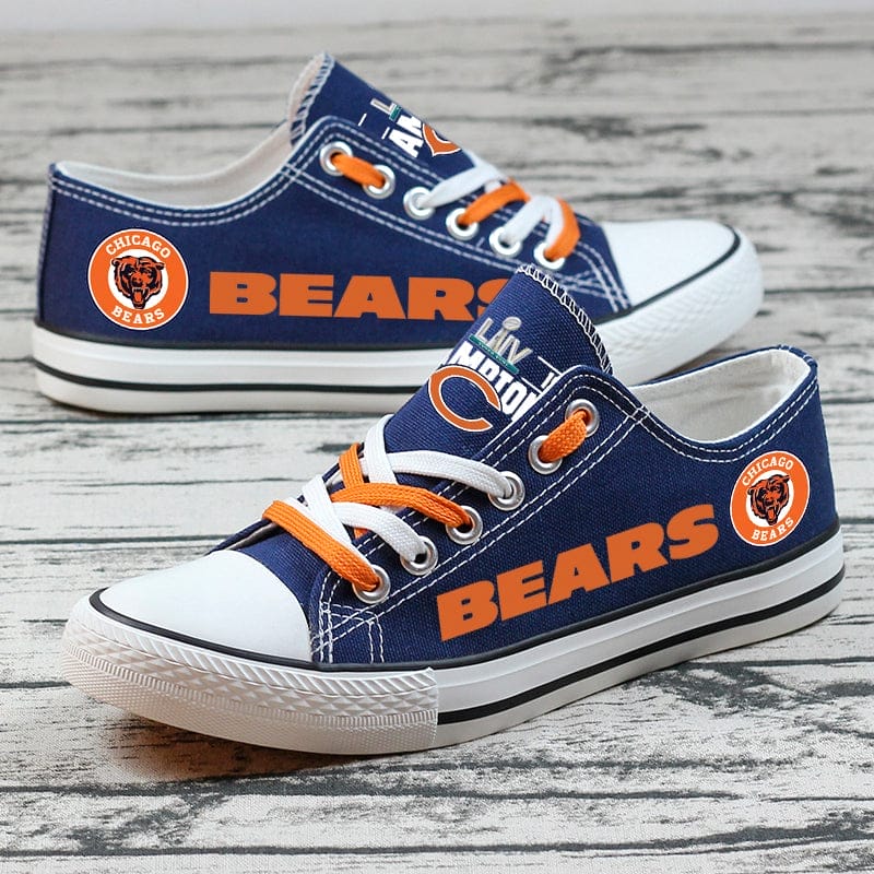 Chicago Bears Low Top Canvas Sport Sneakers Shoes For Men Women Fans 1 Chicago Bears Low Top Canvas Sport Sneakers Shoes For Men Women Fans