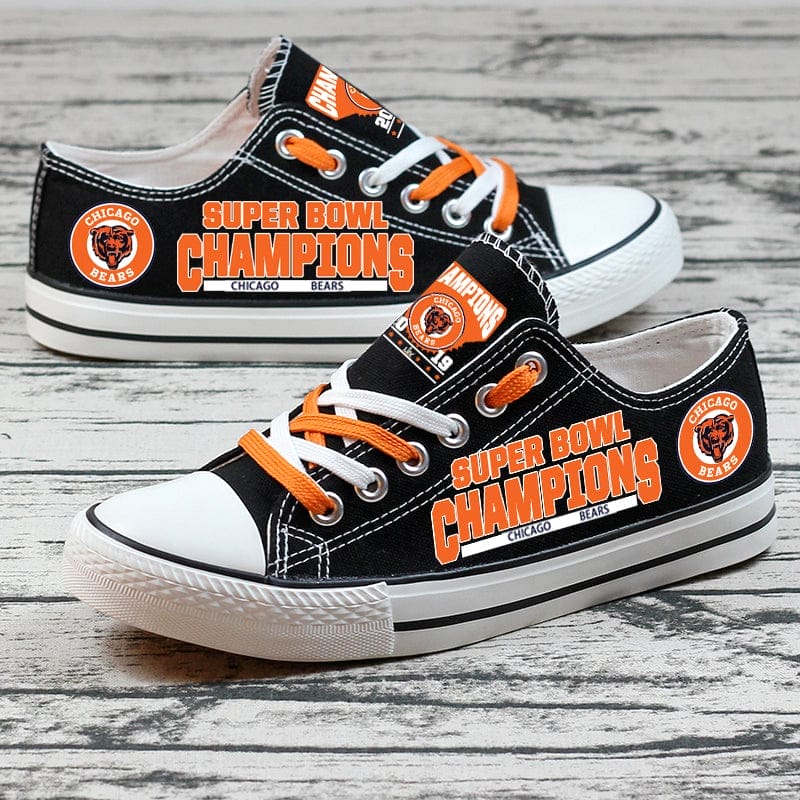 Chicago Bears Low Top Canvas Sport Sneakers Shoes For Men Women Fans 5 Chicago Bears Low Top Canvas Sport Sneakers Shoes For Men Women Fans - Image 5