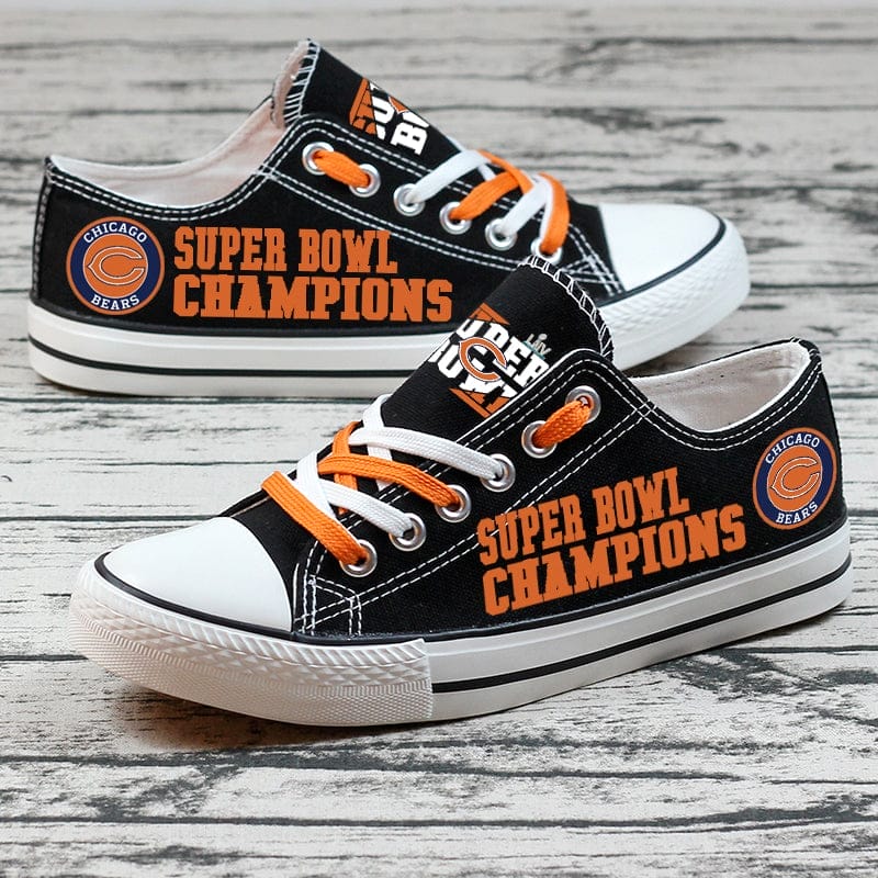 Chicago Bears Low Top Canvas Sport Sneakers Shoes For Men Women Fans 6 Chicago Bears Low Top Canvas Sport Sneakers Shoes For Men Women Fans - Image 6