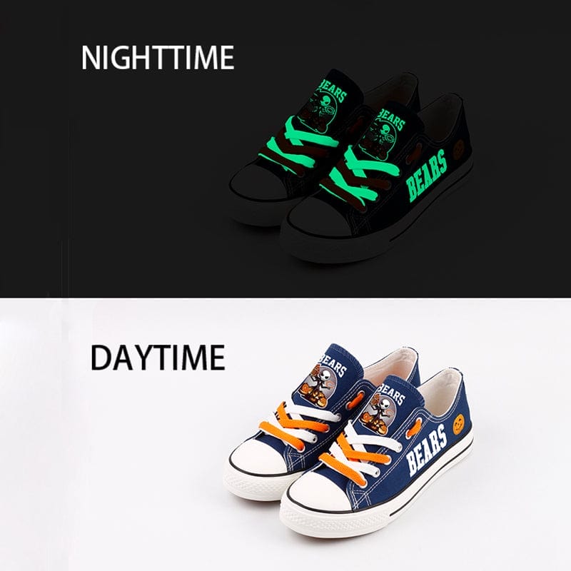 Chicago Bears Low Top Canvas Sport Sneakers Shoes For Men Women Fans 2 Chicago Bears Low Top Canvas Sport Sneakers Shoes For Men Women Fans - Image 2