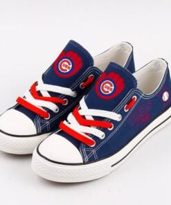 Chicago Cubs Limited Print MLB Students Low Top Canvas Shoes Sport Sneakers