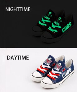 Alternative view of Chicago Cubs Limited Print Low Top Canvas Shoes Sport Sneakers For Men Women Fans