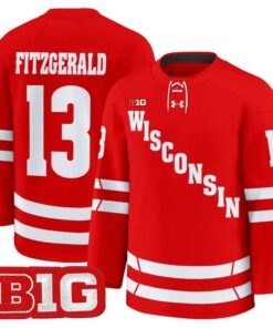 Christian Fitzgerald Jersey #13 Wisconsin Badgers 2025-26 Premium Stitched