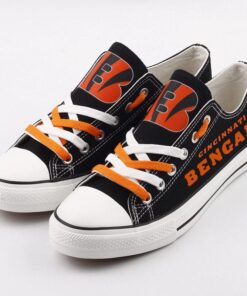 Cincinnati Bengals Low Top Canvas Sport Sneakers Shoes For Men Women Fans