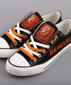 Cincinnati Bengals Limited Print NFL Students Low Top Canvas Shoes Sport Sneakers 4