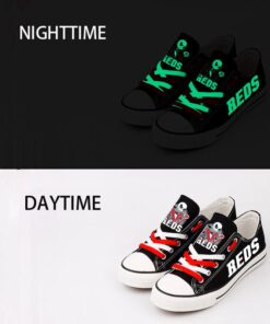 Alternative view of Cincinnati Reds Limited Print Low Top Canvas Shoes Sport Sneakers For Men Women Fans