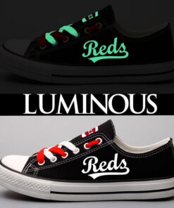 Cincinnati Reds Limited Print Low Top Canvas Shoes Sport Sneakers For Men Women Fans