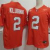 Clemson Tigers 2 Cade Klubnik Orange F.U.S.E. Stitched Football Jersey