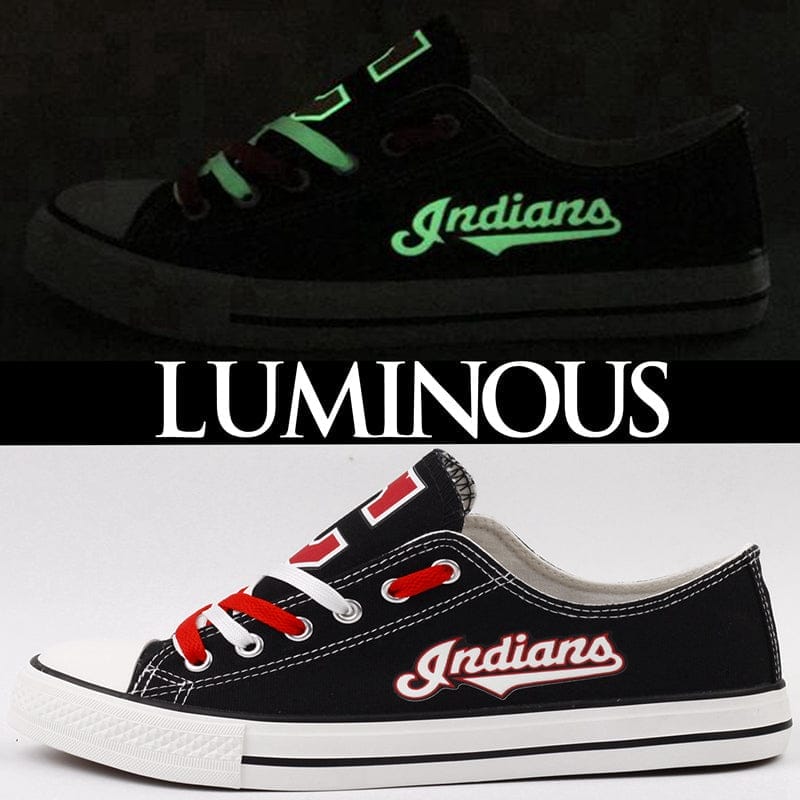 Cleveland Indians Limited Print Low Top Canvas Shoes Sport Sneakers For Men Women Fans - Image 4