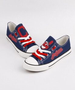 Alternative view of Cleveland Indians Limited Print Low Top Canvas Shoes Sport Sneakers For Men Women Fans