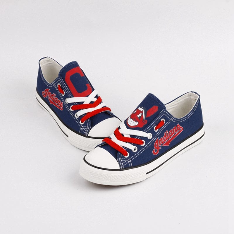 Cleveland Indians Limited Print Low Top Canvas Shoes Sport Sneakers For Men Women Fans 2 Cleveland Indians Limited Print Low Top Canvas Shoes Sport Sneakers For Men Women Fans - Image 2